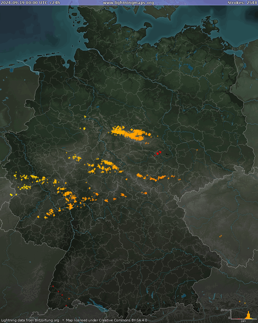 Blixtkarta Tyskland 2024-09-19
