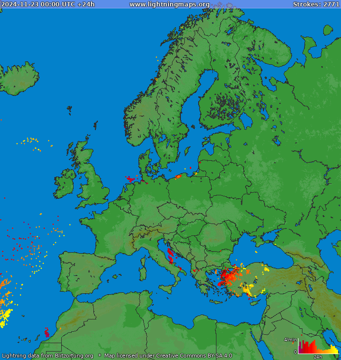 Blitzkarte Europa 23.11.2024