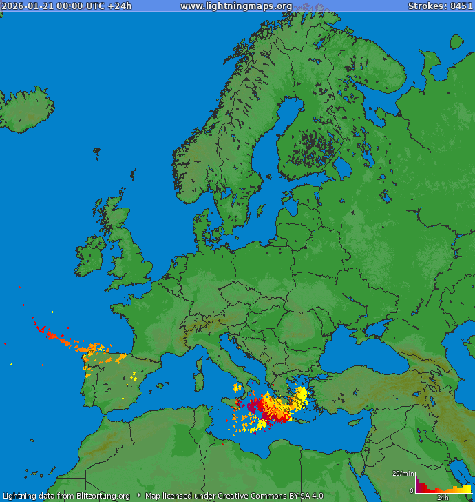 Blixtkarta Europa 2026-01-21