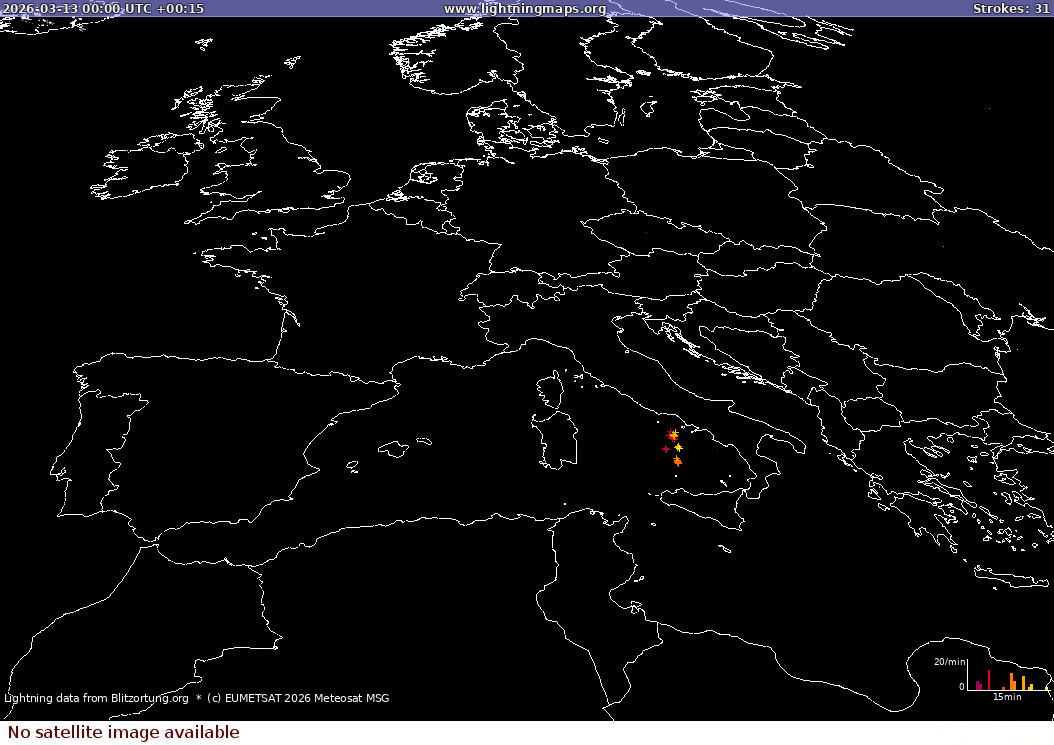 Salamakartta Sat: Europe Clouds + Rain 2026-03-13