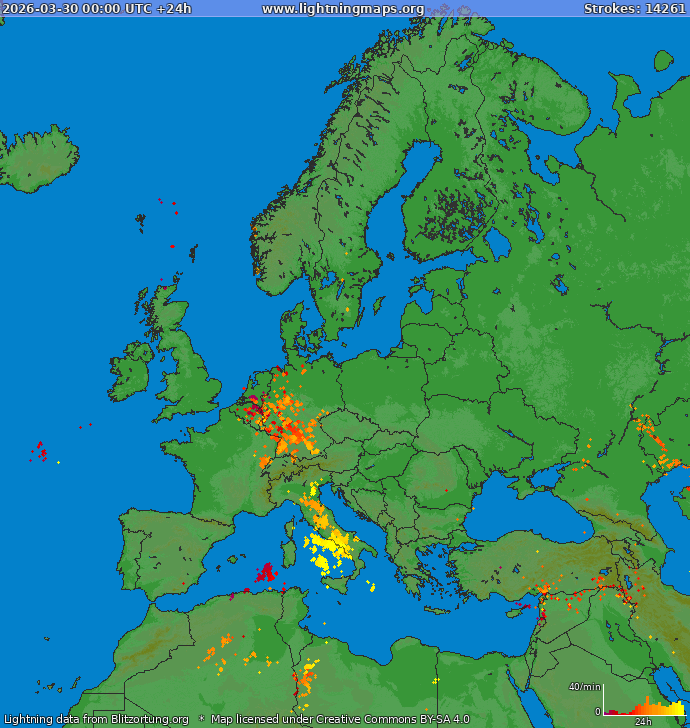 Blitzkarte Europa 30.03.2026