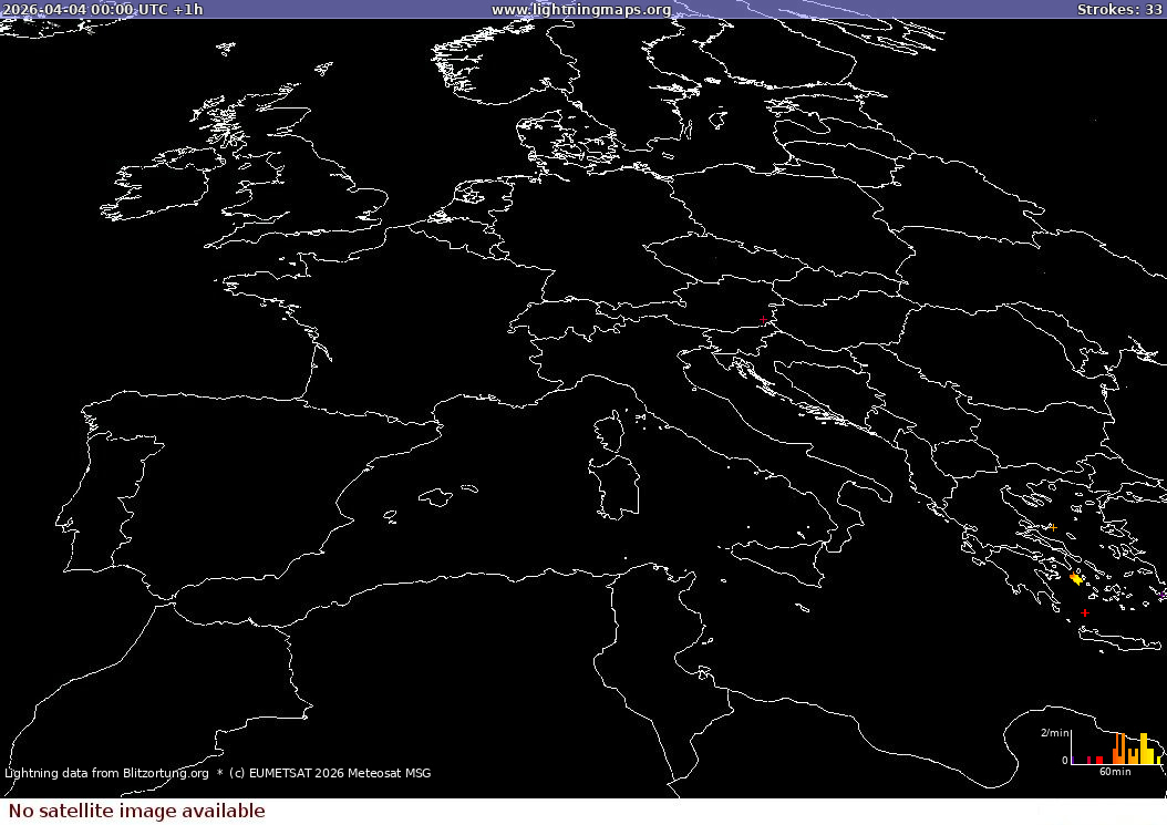 Lightning map Sat: Europe Visible 2026-04-04