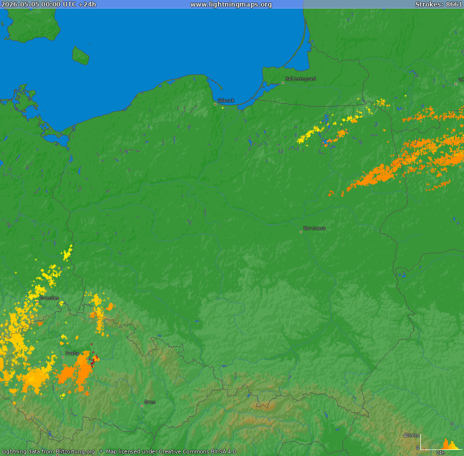 Lightning map Poland (Big) 2026-05-05
