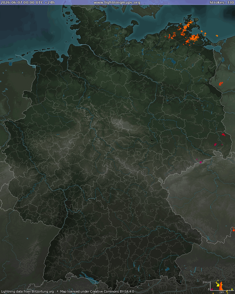 Blitzkarte Deutschland 07.06.2026