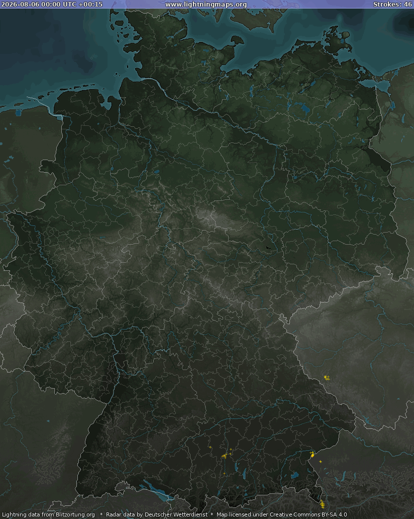 Blitzkarte Germany Radar 06.08.2026