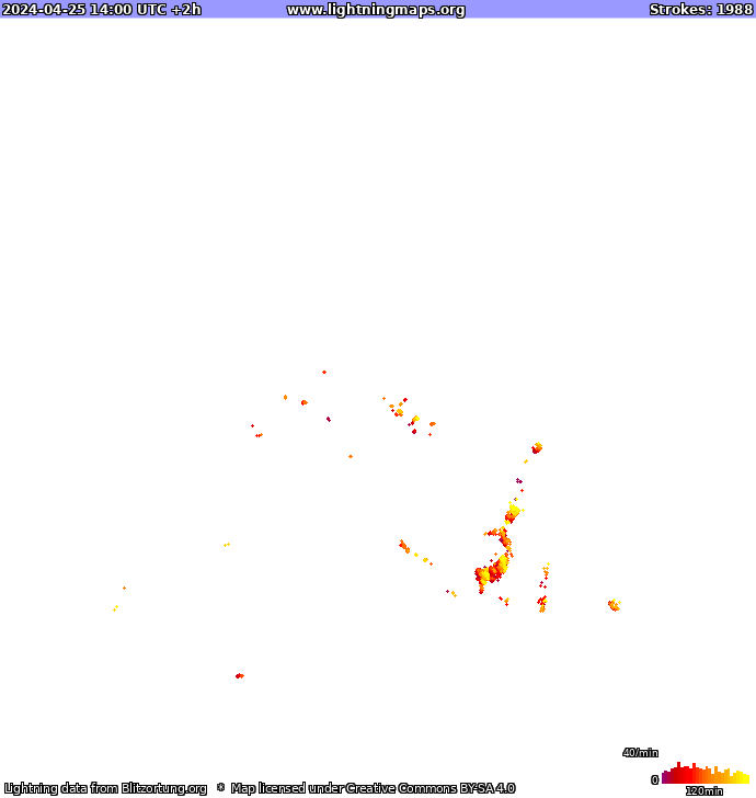 Bliksem kaart Europa 25.04.2024 (Animatie)