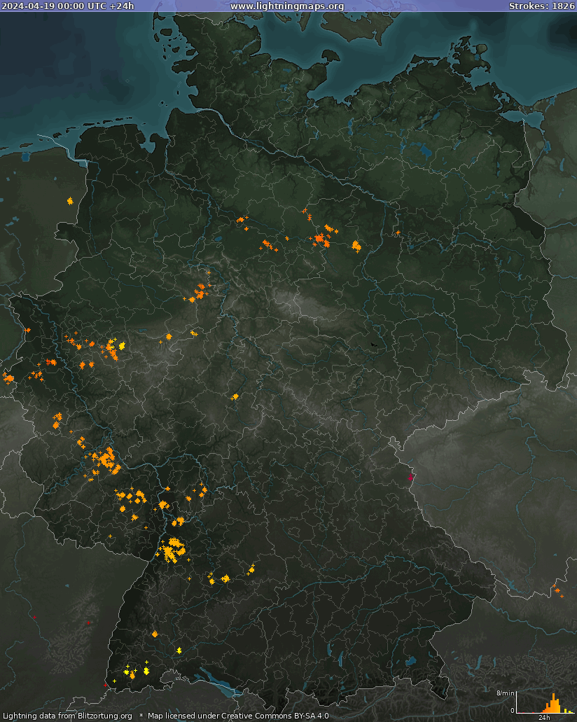 Blitzkarte Deutschland 19.04.2024