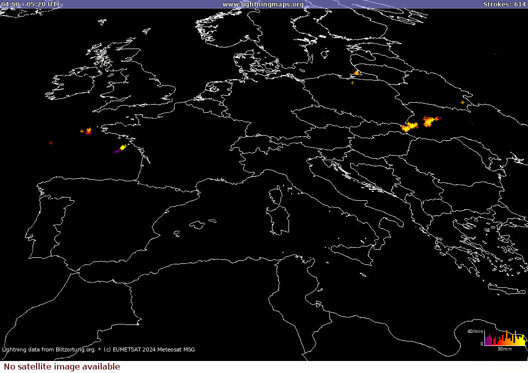 Lightning map Sat: Europe Clouds + Rain 2021-08-06 14:10:09 UTC