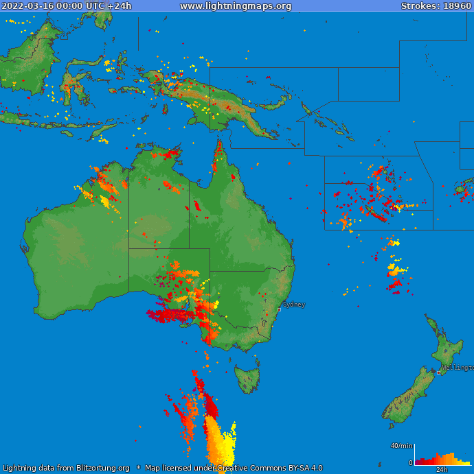 Salamakartta Oceania 2022-03-16