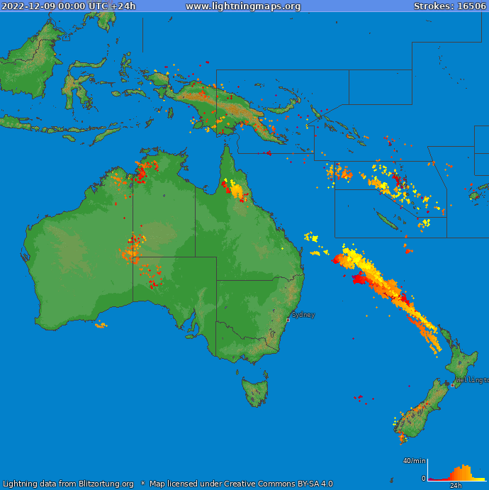Blitzkarte Ozeanien 09.12.2022