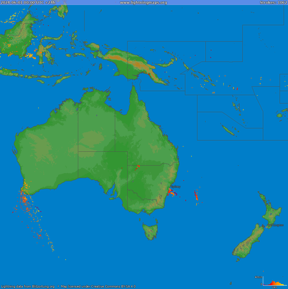 Blixtkarta Oceania (Big) 2024-06-01