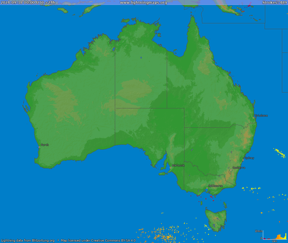 Lightning map Australia (Big) 2024-09-18