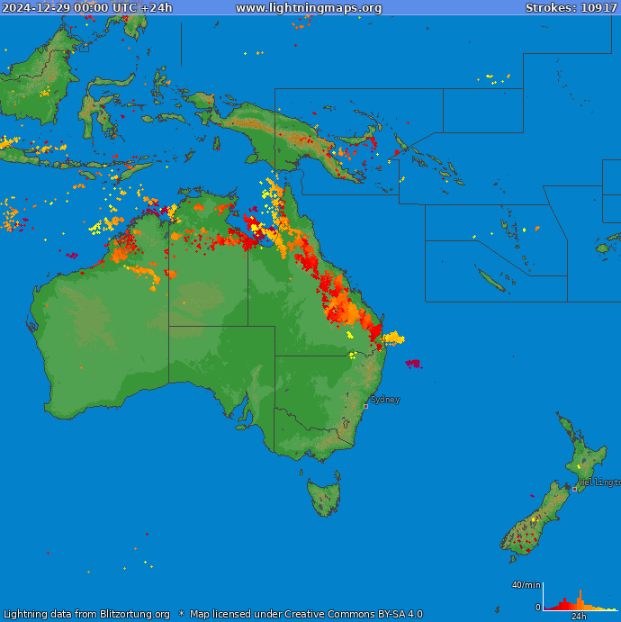 Blixtkarta Oceania 2024-12-29