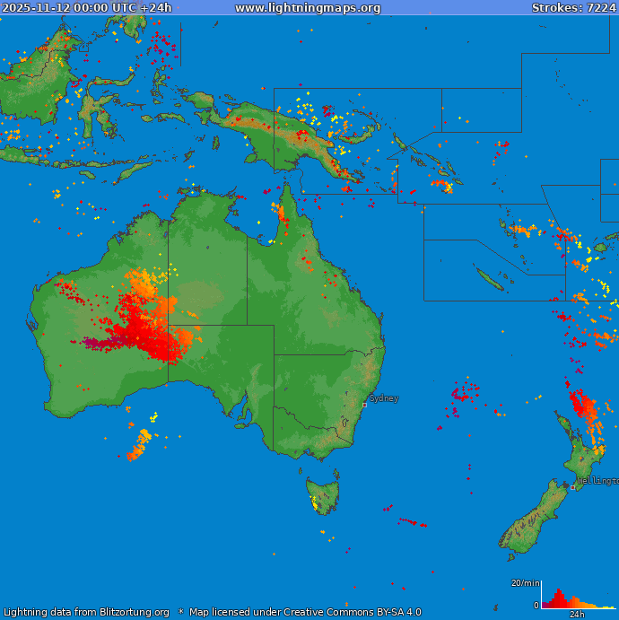 Salamakartta Oceania 2025-11-12