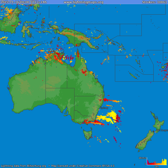 Blitzkarte Ozeanien 16.11.2025