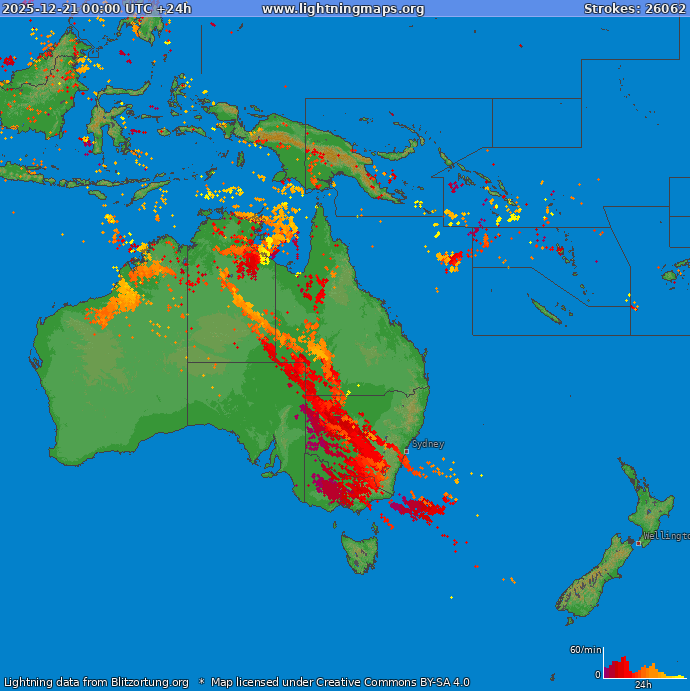 Zibens karte Okeānija 2025.12.21