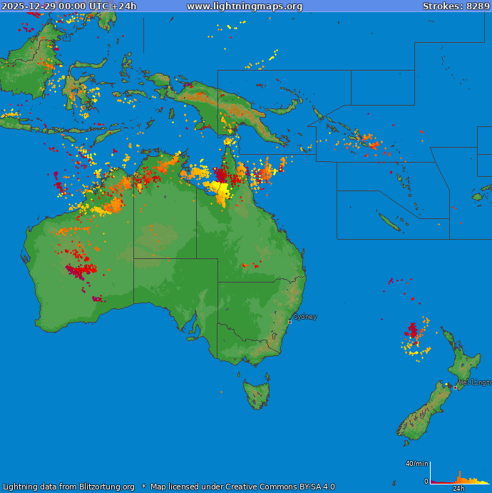 Blitzkarte Ozeanien 29.12.2025