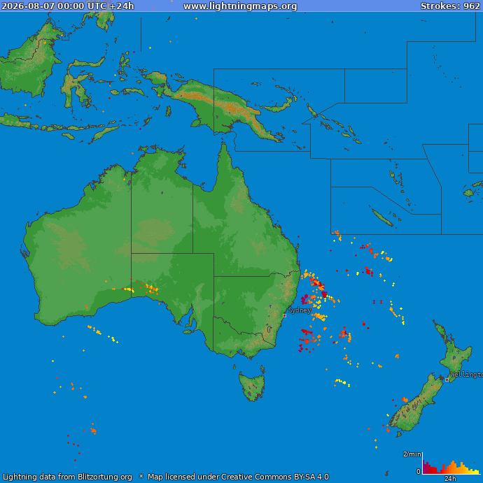 Salamakartta Oceania 2026-08-07