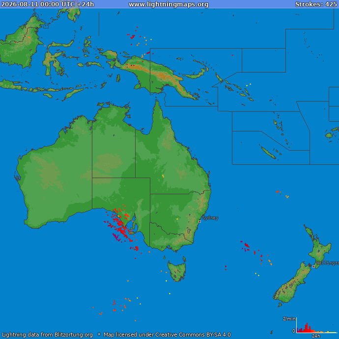 Salamakartta Oceania 2026-08-11