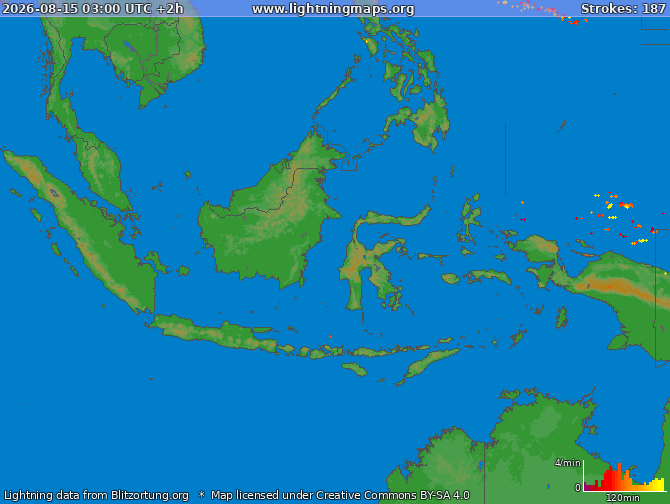 Blitzkarte Indonesien 15.08.2026 (Animation)
