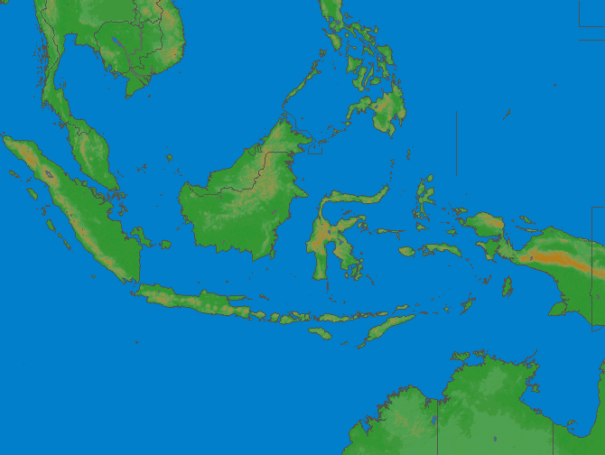 Mapa blesků Indonézie 23.04.2024 (Animace)