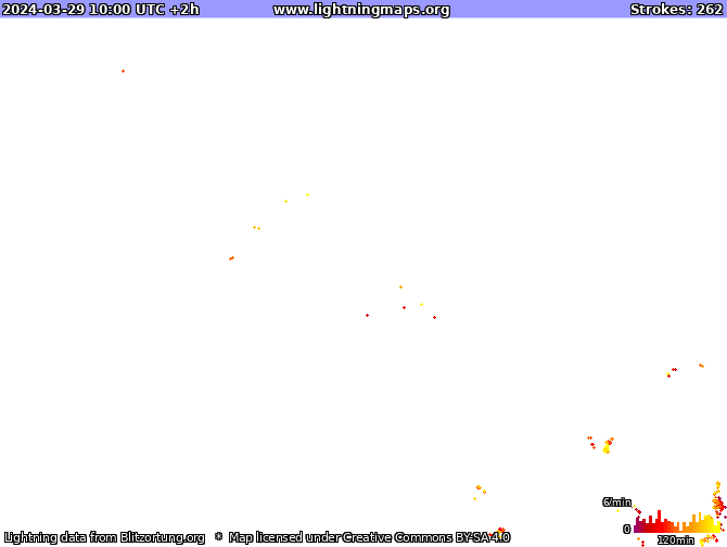 Mappa dei fulmini Indonesia 29.03.2024 (Animazione)