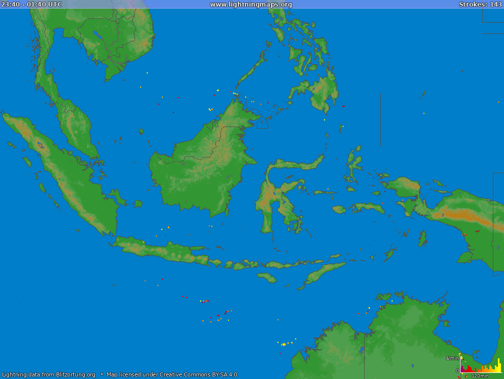 Oceania :: Reaaliaikainen salamakartta :: Indonesia :: Indonesia (Big) ::  