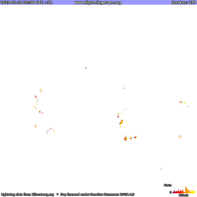 Lightning map Oceania 2023-01-26 (Animation)