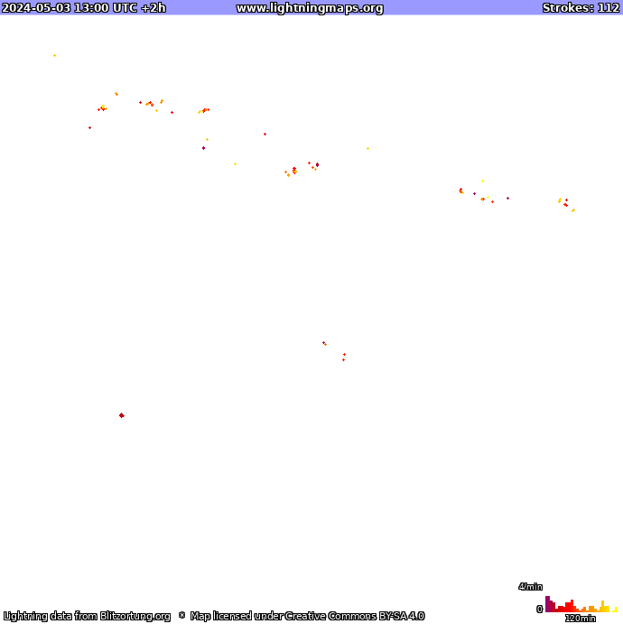 Lightning map Oceania 2024-05-03 (Animation)